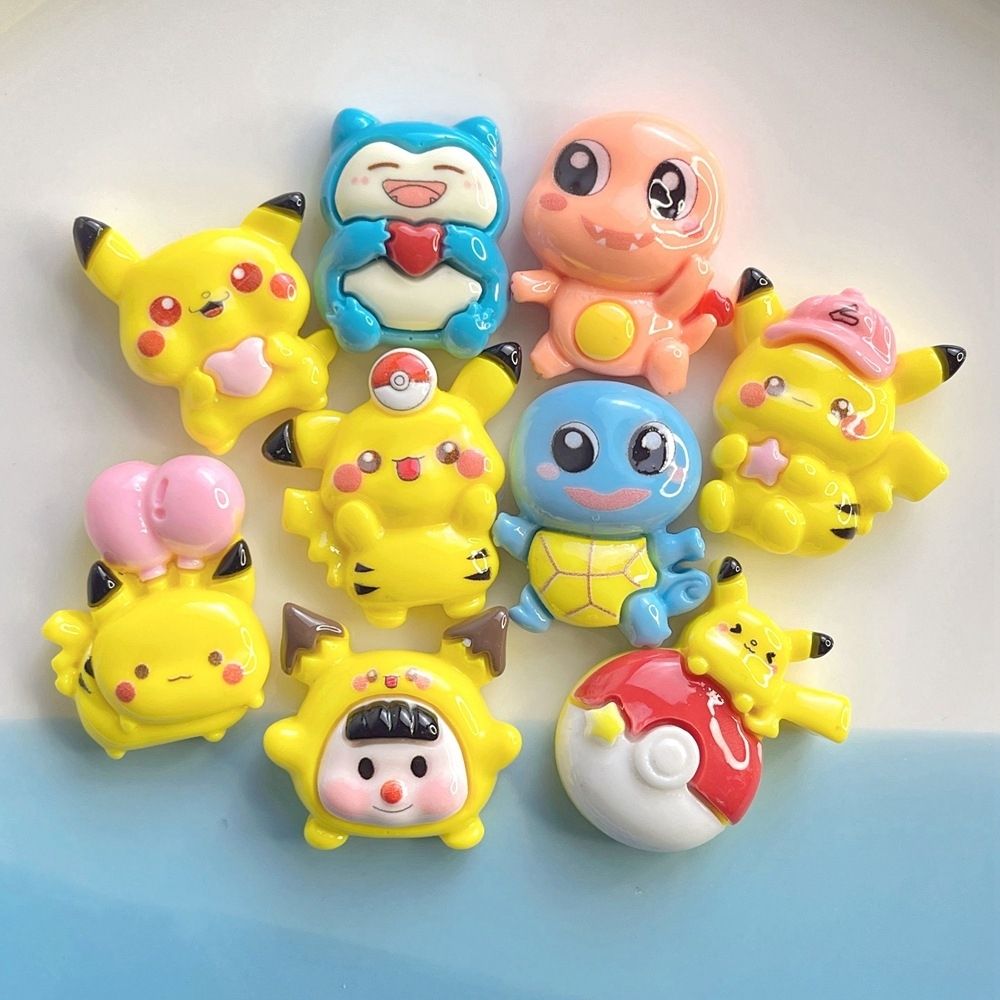 Resin Crafts - ポケモンの漫画風DIYクラフト材料、レジンアクセサリー、カビゴンやリトルバニラなどの小物