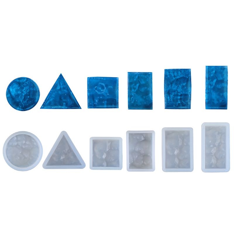 Resin Ocean Wave Mold - 4個入り 海波樹脂型 水波紋ペンダント エポキシ樹脂シリコン型 ドライフラワー樹脂キャスティングモールドキット ジュエリー製作ツール