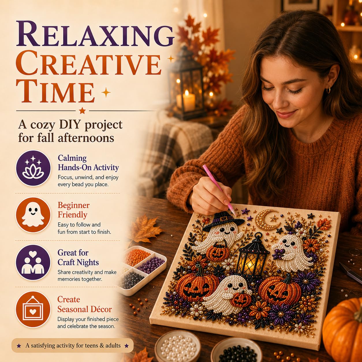@ハロウィン ゴーストパールアートキット 大人用 DIYパー - Resin Craft For Beginners のレビューと価格