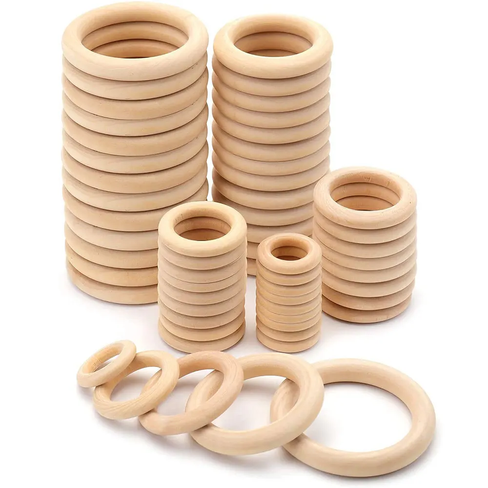 未完成の無垢木製リング 15-100MM 天然木リング マク - Wood Ring Blank のレビューと価格