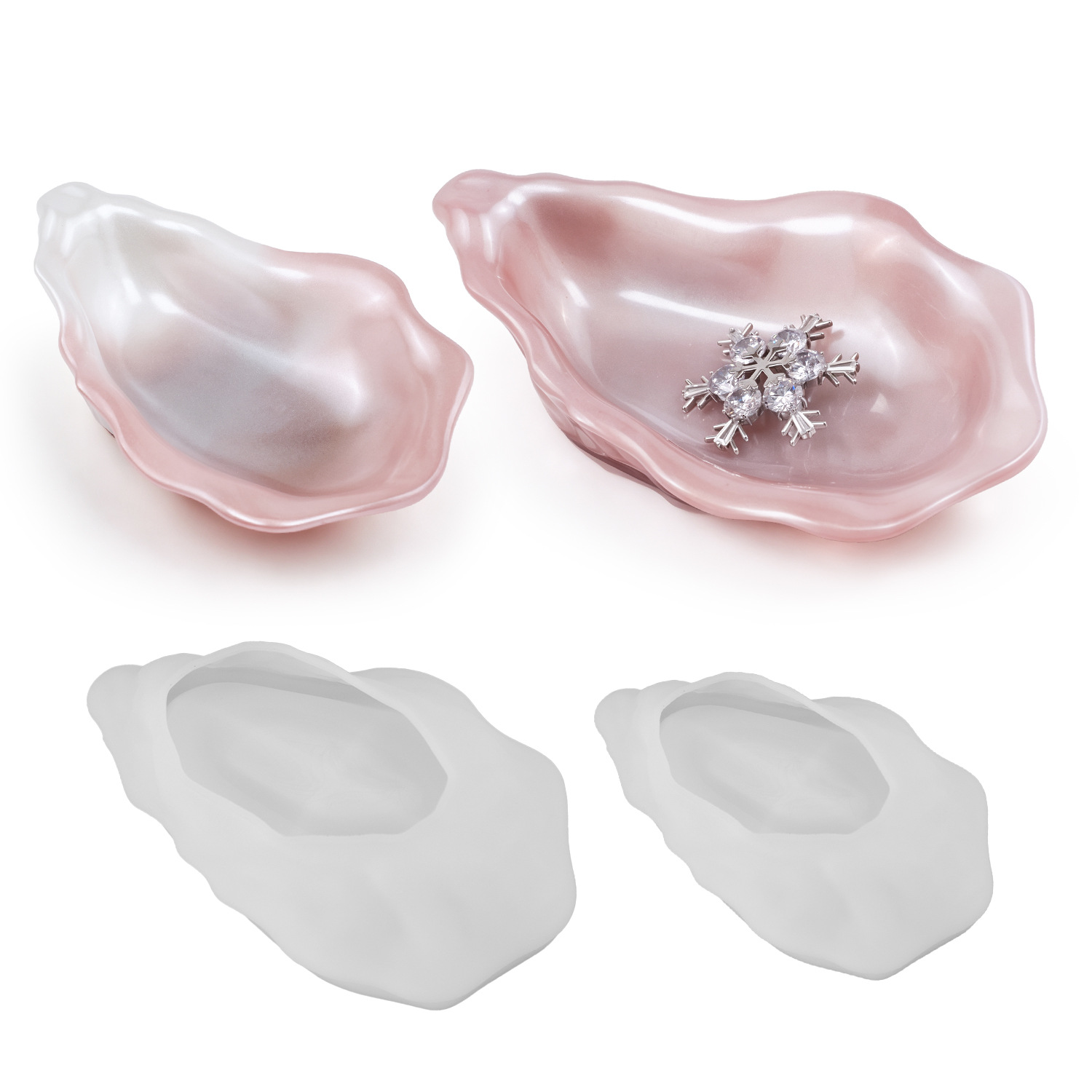 オイスターシェル型シリコンモールド - DIYレジンエポキシ - Serving Tray Mold のレビューと価格