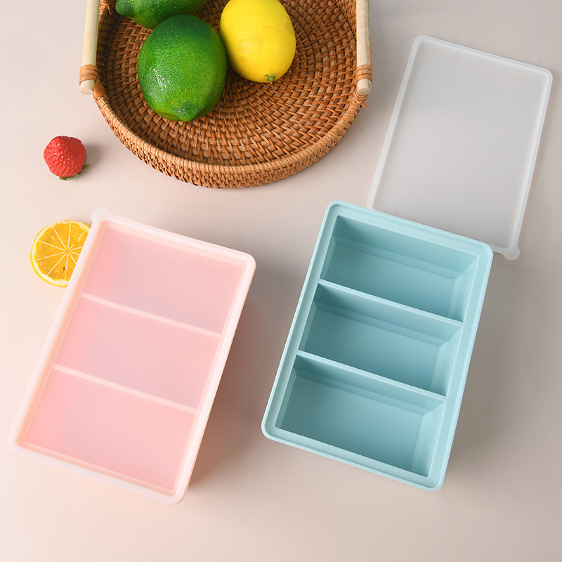 1 個巨大なストレージ食品食事ソース蓋付きシリコーン冷凍庫ト - Serving Tray Mold のレビューと価格