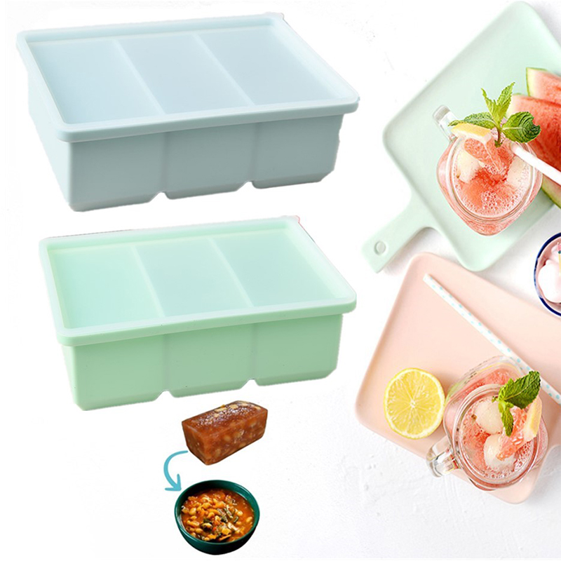 1 個巨大なストレージ食品食事ソース蓋付きシリコーン冷凍庫ト - Serving Tray Mold のレビューと価格