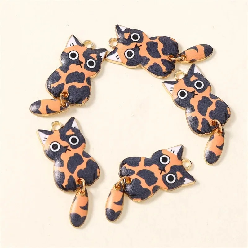 10 個 16 × 39 ミリメートルかわいい漫画猫樹脂チャ - Resin Crafts Diy のレビューと価格