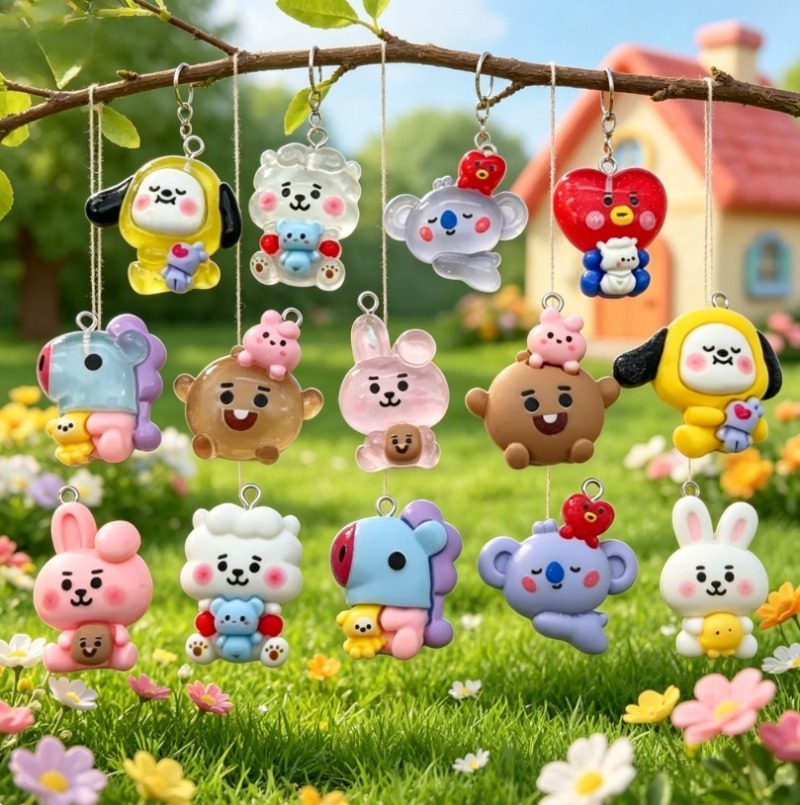7 個 BT21 樹脂漫画チャーム DIY アクセサリークラ - Resin Crafts のレビューと価格