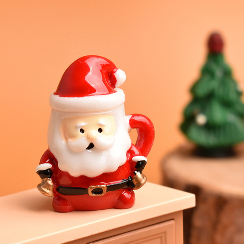 ミニサンタティーカップオーナメント - クリスマス工芸品、妖 - Resin Crafts のレビューと価格