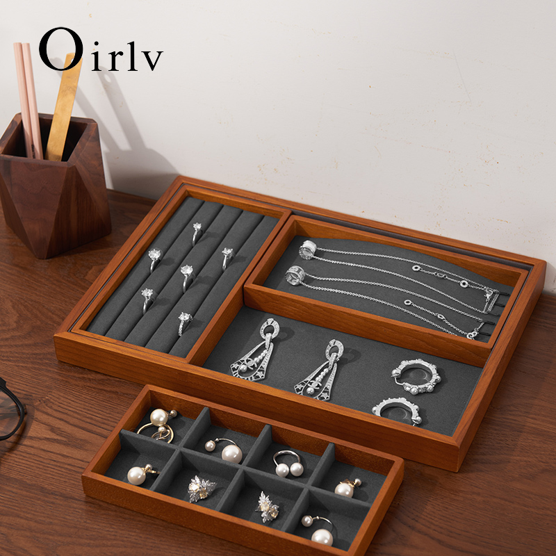 Oirlv-木製ジュエリーオーガナイザースタンド、リング、イ - Wood Ring Blank のレビューと価格